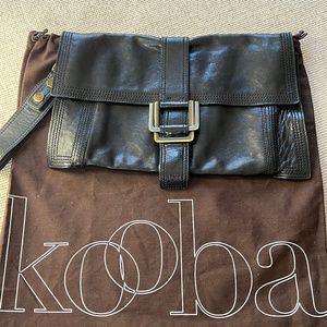 KOOBA black leather clutch bag